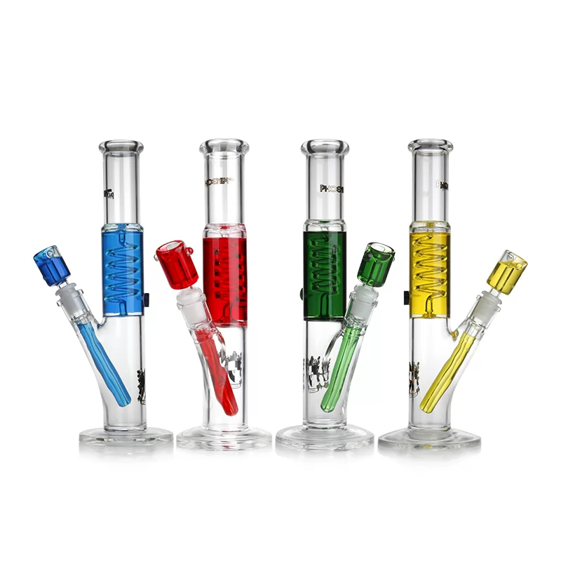 PHOENIX STAR 12 Inches Colorful Freezable Coil Straight Bong